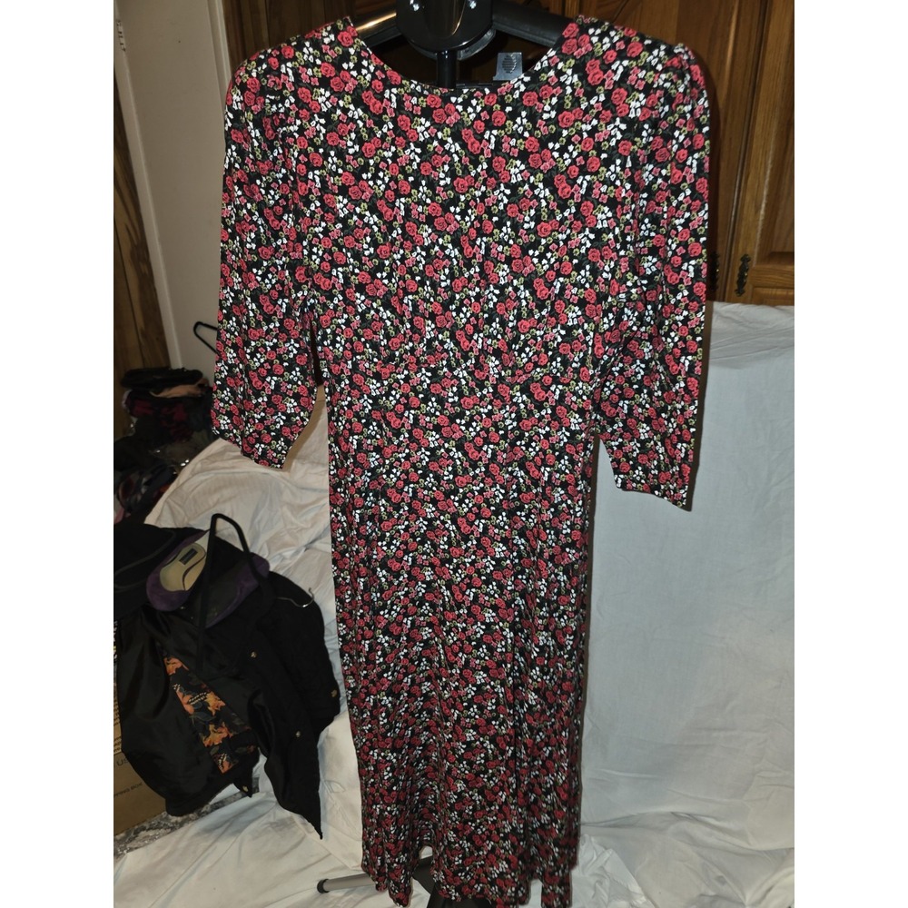 Entro Dress Size L. Lined Maxi Dress.side Pockets. Cocktail Party, Grunge - Picture 3 of 10